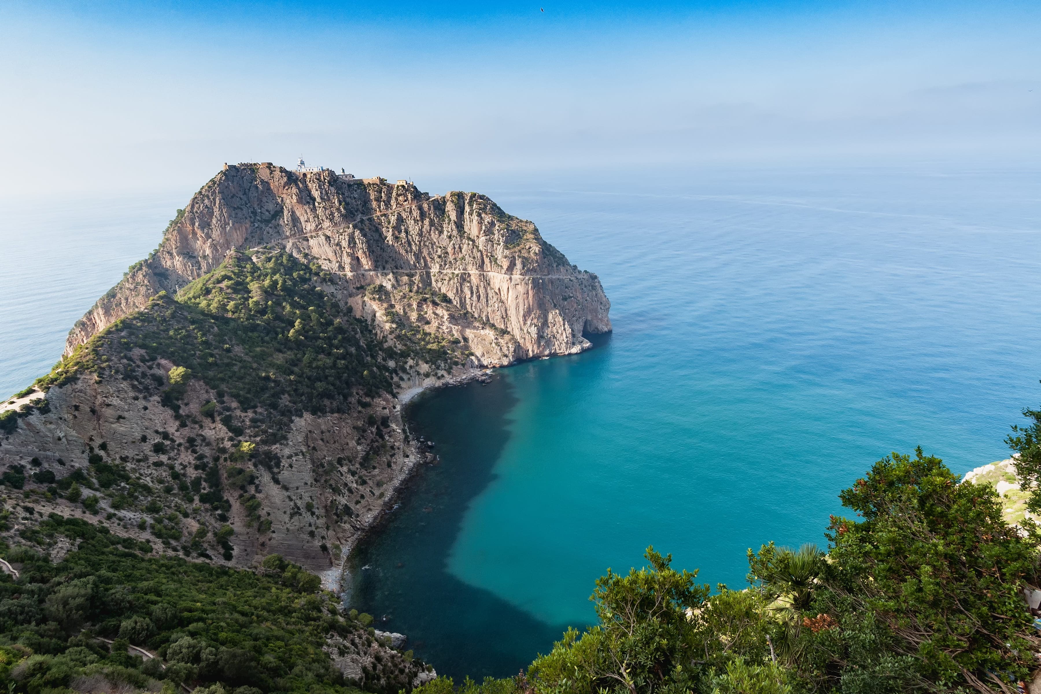 Baie et reliefs de Béjaïa en Kabylie