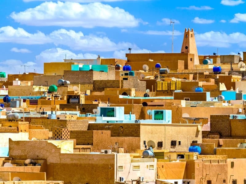 Ksar et palmeraie de Ghardaïa dans la vallée du M'Zab